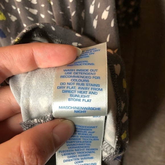 Boden Three Quarter Sleeve Gray & Yellow Abstract Print Tunic Size 10 - Picture 7 of 14